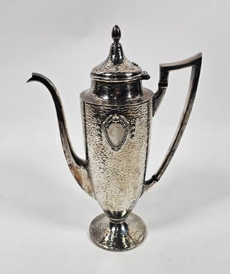 Vintage HMC EPNS Sheffield Design Silverplate Coffee Pot – Hammered Finish 0618 - Image 1 of 4
