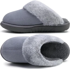 Jiajiale Damen Memory Foam Hausschuhe Damen Slipper Fußgewölbestütze 9, grau  - Bild 1 von 7