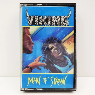 Viking Man of Straw Cassette Tape VTG 1989 Thrash Metal Blade Caroline Tested - Imagem 1 de 4