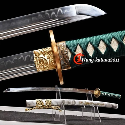 Espada See Wave Full Tang Sharp Japonesa Samurai Katana T10 Argila Temperamento Duplo Hi - Imagem 1 de 4