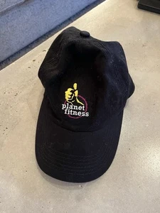Planet Fitness Slideback Hat Black One Size Adjustable Embroidered - Picture 1 of 5