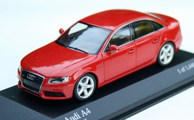 Audi A4 3.2 quattro Limousine B8 Bj. 2007-2011, Rosso Brillante, MINICHAMPS M.1 - Immagine 1 di 4