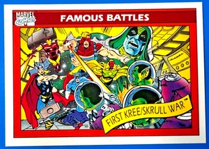 1990 Impel Marvel Universe #123 The Kree-Skrull War Famous Battles - Picture 1 of 2