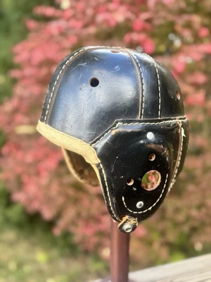 4 Strap MacGregor Vintage Leather Football Helmet 7 1/8 M Antique Adult 1940’s - Image 1 of 4