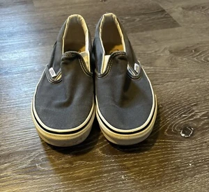 Vans Classic Slip On Faded Blue Casual Shoes Sneakers Size 7-8 Kids/Women - Picture 1 of 6