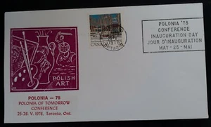 1977 Canada Polonia of Tomorrow Conference Cover ties 12c stamp canc Toronto - Picture 1 of 2