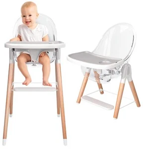 Silla alta de madera Children of Design clásica no reclinable 6 en 1 - GRIS - Imagen 1 de 9