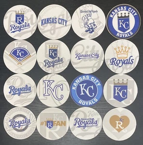 Lot Of 16 Kansas City Royals Baseball 4’’ Round Cardboard Coasters Gift Idea - Picture 1 of 1