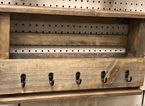 CUSTOM MADE WOODEN KEY/MAIL STATION - Picture 1 of 5