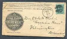 1870s Lockport NY Franklin Mills Flour Ad Wilmington Del 2¢ green