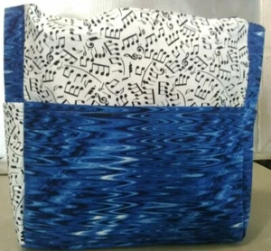 Music Sheet Notes Musician Teacher Band Purse/Project Travel Bag Handmade 12x12 - Picture 1 of 8