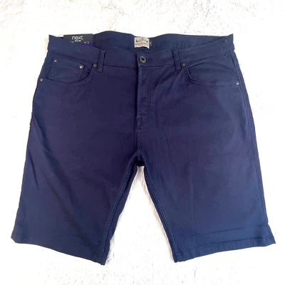 Next Pantalones Cortos Chinos Para Hombre 40 Azul Marino Elastizados Calce Ajustado Suministro Reino Unido - LEER Foto 1 de 4