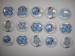 UNC Tarheels flat back button or pin badge cabochons embellishments magnets - Picture 1 of 5