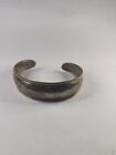 VTG Sterling Silver MEXICO Dome Gold Accent 6.5" Cuff Bracelet 16.73g
