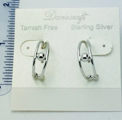 DaneCraft Tarnish Free 925 Sterling Silver Hoop Earrings - Image 1 of 4
