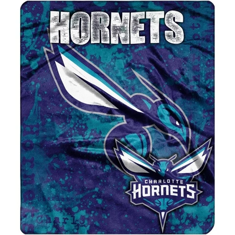 Charlotte Hornets 50" x 60"Drop Down Design Soft Raschel Blanket by Northwest Cover