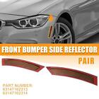 1 Pair Bumper Reflector 63147162313 63147162314 for BMW 328i 07-12 Yellow