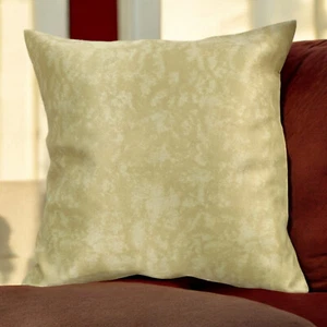 Set of 2 - Cushion Covers Beige Plain Botched 16X16" 40X40cm Elegant Design Zip - Picture 1 of 11