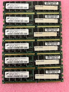 1lot of 6 Micron MT36VDDT12872G-26AC0 1GB DDR 266MHZ CL2 PC-2100R ECC REGISTERED - Picture 1 of 2