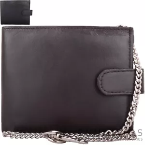 Mens / Gents Soft Leather RFID Protected Money / Coin Holder / Wallet Key Chain - Picture 1 of 7
