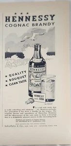 1937 Hennessy cognac brandy Vintage ad quality bouquet clean taste - Picture 1 of 2
