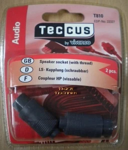 Teccus by Vivanco 2 Stück LS-Kupplung Lautsprecher Kupplung schraubbar so66 - Bild 1 von 1