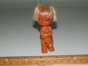 Vintage 1960's Miniature 3" Moody Cutie Emotion Doll * sticking out tongue - Picture 1 of 8