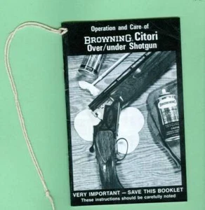 Browning  Model Citori  Late 70’s Owners Manual Reproduction - Picture 1 of 1