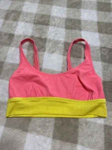 Jag Women Pink /yellow Swimsuit Top L - Picture 1 of 4