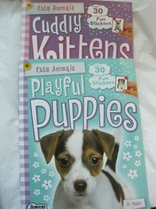 Lot of 2~Cute Animals Sticker Book~Playful Puppies Cuddly Kittens~NEW~S/N~LBDE5 - Picture 1 of 5