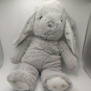 Cloud-B Dreamy Hugginz Gray Bunny Rabbit Plush Soft Toy White Ears Gold Star 14"