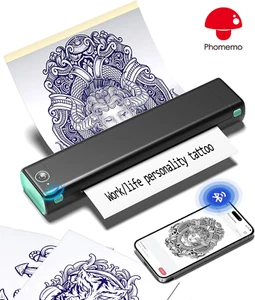 Tattoo Stencil Printer Phomemo Wireless A4 Thermal Machine Transfer Papers - Picture 1 of 15