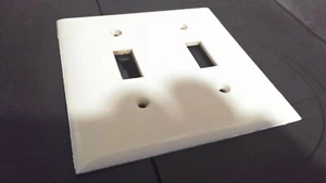 Beige {P & S} 2-Gang Light Switch Cover with Screws - Picture 1 of 4