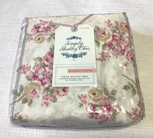 Simply Shabby Chic Rachel Ashwell Blush Beauty Bouquet Twin Duvet Cover Set New! - Picture 1 of 6