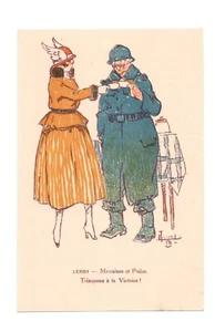 Charme patriotique. Marraine er Poilu . Guerre 1914 à 1918  CPA 1733 - Foto 1 di 2