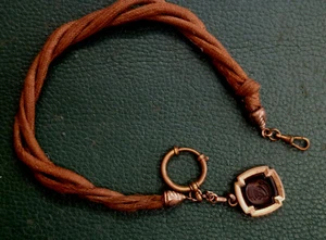 Seltene und alte Taschenuhrkette, TU, Taschenuhren-Zubehör, Kette, aus Echthaar - Bild 1 von 4