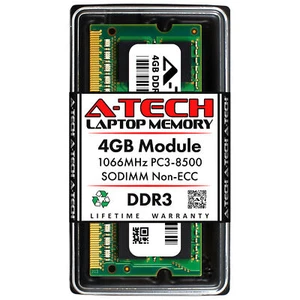 4GB STICK SODIMM DDR3 NON-ECC PC3-8500 1066MHz 1066 MHz DDR-3 4G 4 g Ram Memory - Picture 1 of 7