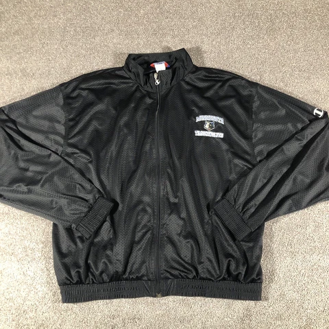Vintage Minnesota Timberwolves Warm Up Jacket Jersey Mesh Champion XL Full Zip Cover