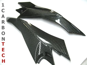 CARBON FIBER LOWER TANK PANELS 08 09 2008 2009 2010 SUZUKI GSXR 600 750 - Picture 1 of 10