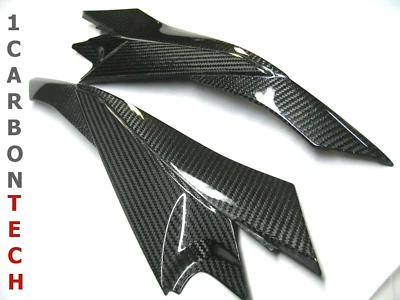 CARBON FIBER LOWER TANK PANELS 08 09 2008 2009 2010 SUZUKI GSXR 600 750 - Image 1 of 4