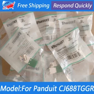 QTY:100 Fit Panduit Gigatx CJ688TGGR Cat6 Network Jack Module Green US Shipping - Afbeelding 1 van 9