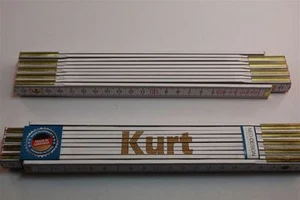 Zollstock mit Namen KURT Lasergravur 2 Meter Handwerkerqualität - Bild 1 von 1