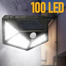Lámpara Solar de Pared 100 LED 4 Lados Luminosa con Sensor de Movimiento Inducción Humana