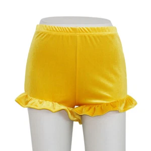 Lady Velvet Ruffle Stretchy Mini Shorts Hot Pants High Waist Party Clubwear Sexy - Picture 1 of 15