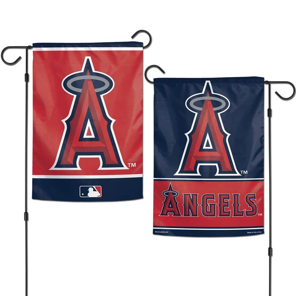 LOS ANGELES ANGELS 12"X18" 2-SIDED GARDEN FLAG NEW WINCRAFT 👀⚾ - Image 1 of 1