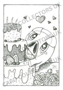 A4 Black & White Lechonk Pokemon Pointillism Traditional Wall Art Poster Print - Picture 1 of 1