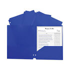 Dossier portefeuille poly poids lourd C-Line à deux poches, poinçon 3 trous, 11 x 8,5, bleu