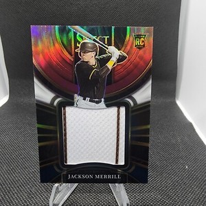 JACKSON MERRILL 2023 PANINI SELECT RC JERSEY pinstripe PATCH # 9/49 #PJS-JM