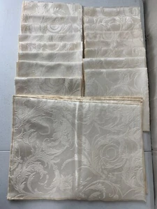 Cream Demaskus Napkins Set Of 16 Placemats Set Of 3 - Picture 1 of 10