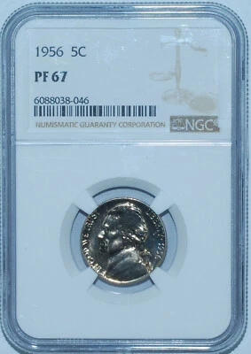 1956 NGC PR67 Jefferson Nickel - Image 1 of 2